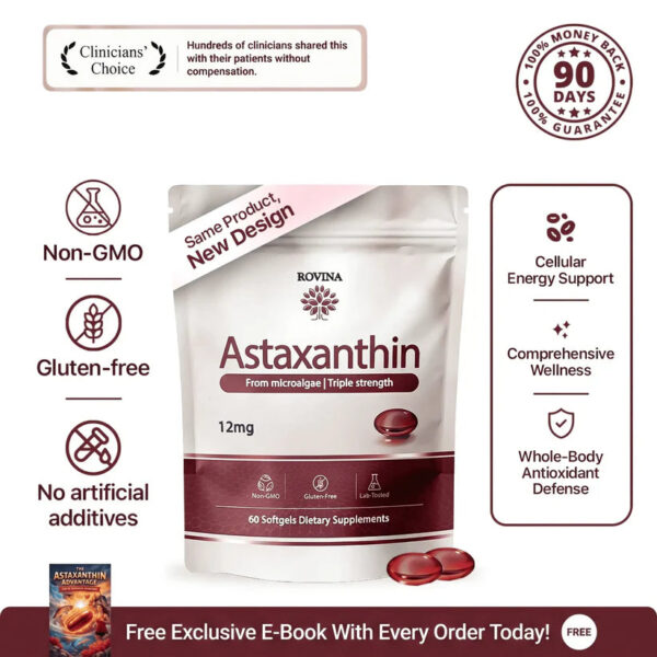 Rovina Astaxanthin 12mg Softgels - Monthly Subscription